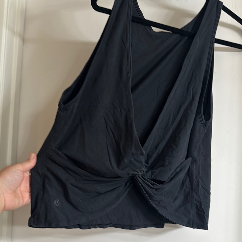 Lululemon Black Twist Front Tank Top
